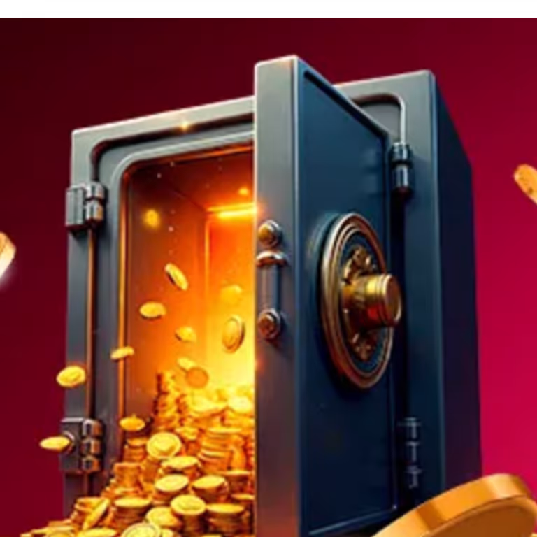 Open safe filled with glowing gold coins, representing secure payouts at Grandpari Philippines.